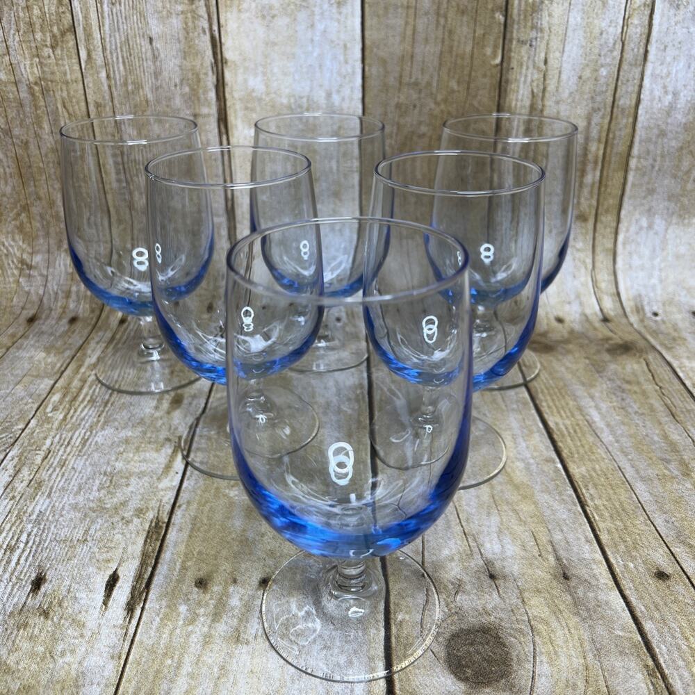 Set of 6 Libbey Montibello Misty Blue Iced Tea Goblets – Vintage Glassware